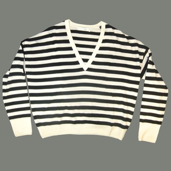Rag & Bone/JEAN Bevan Striped V Neck Sweater - Picture 8 of 10
